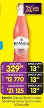 Bernini - Classic/Blush/Amber Sparkling Grape Spirit Cooler 275ml NRB