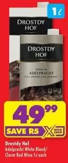 Drostdy Hof - Adelprocht White Blend/ Claret Red Wine