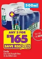 CASTLE - Lite/Lite Draught Beer