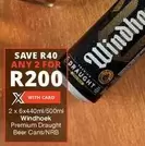 Windhoek - Premium Draught Beer Cans/NRB