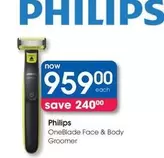 Philips - OneBlade Face & Body Groomer