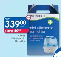 clicks - Mini Ultrasonic Humidifier