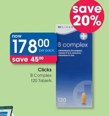 clicks - B Complex 120 Tablets