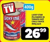 Lucky Star - PILCHARDS IN TOMATO/HOT CHILLI SAUCE