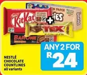 Nestlé -  Chocolate Countlines