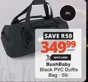 Black PVC Duffle Bag