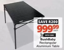 Rectangular Aluminium Table