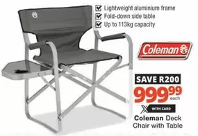 Coleman - Deck Chair with Table