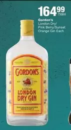 Gordon's - London Dry/Pink Berry/Sunset Orange Gin Each