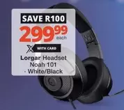 Headset Noah 101 - White/Black