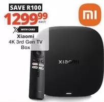 Xiaomi - 4K 3rd Gen TV Box