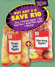 Royal - Class 1 Starking Apples, Class 1  Gala Apples