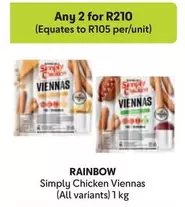 Rainbow - Simply Chicken Viennas