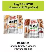 Rainbow - Simply Chicken Viennas