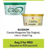 Blossom - Canola Margarine Tub Original, Lite or Gold