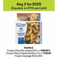 Today - Frozen Pies or Frozen Sausage Rolls