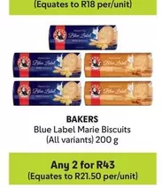 Bakers - Blue Label Marie Biscuits