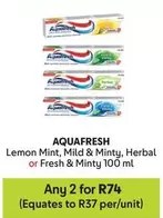 Aquafresh - Lemon Mint, Mild & Minty, Herbal or Fresh & Minty