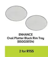 Oval Platter Black Rim Tray (850028134)