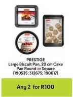Prestige - Large Biscuit Pan, 20 cm Cake Pan Round or Square (190535; 312675; 190617)
