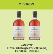 10 Year Old Single Potstill Brandy 1 x 750 ml (1298180)