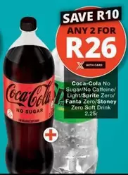 Coca cola - Coca-Cola No Sugar/No Caffeine/Light/Sprite Zero/Fanta Zero/Stoney Zero Soft Drink