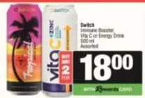 Switch - Immune Booster Vita C or Energy Drink