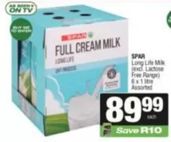 Spar - FULL CREAM MILK LONG LIFE