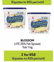 Blossom - LITE 25% Fat Spread Tub