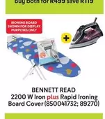 2200 W Iron plus Rapid Ironing Board Cover (850041732; 89270)