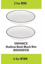 Shallow Bowl Black Rim (850028125)