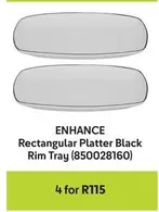 Rectangular Platter Black Rim Tray (850028160)