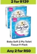 Baby Soft - 2 Ply Toilet Tissue 9-Pack