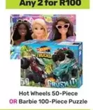 Barbie - Hot Wheels 50-Piece or  100-Piece Puzzle