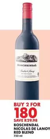 Boschendal - BOSCHENDAL NICOLAS DE LANOY RED BLEND 750 ml