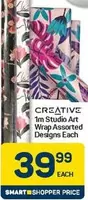 Creative - 1m Studio Art Wrap Assorted Designs Each