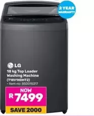 LG - 18 kg Top Loader Washing Machine (T18V1NDHT2)