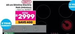 Defy - 65 cm Slimline Electric Hob (DHD406A)