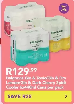 Gin & Tonic/Gin & Dry Lemon/Gin & Dark Cherry Spirit Cooler