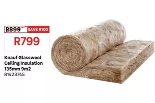 Knauf - Glasswool Ceiling Insulation 135mm 9m2