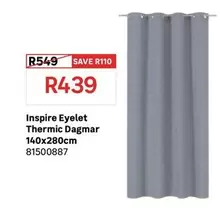 Inspire Eyelet Thermic Dagmar 140x280cm