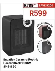 Equation - Ceramic Electric Heater Black 1800W