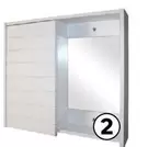 Cabinet 1 Door Vanity Athena Calista White