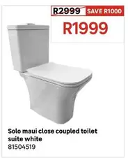 Solo Maui Close Coupled Toilet Suite White