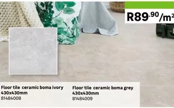 Floor Tile Ceramic Boma Ivory 430 X 430mm