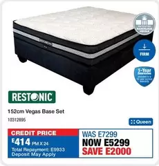Restonic - 152cm Vegas Base Set 10312895