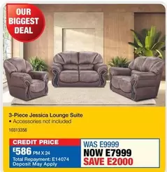 Total - 3-Piece Jessica Lounge Suite
