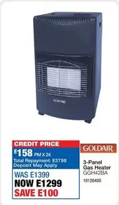 Total - 3-Panel Gas Heater GGH42BA
