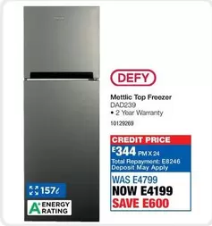 Defy - Mettlic Top Freezer DAD239