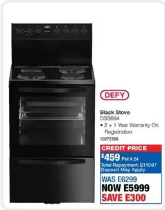 Defy - Black Stove DSS694